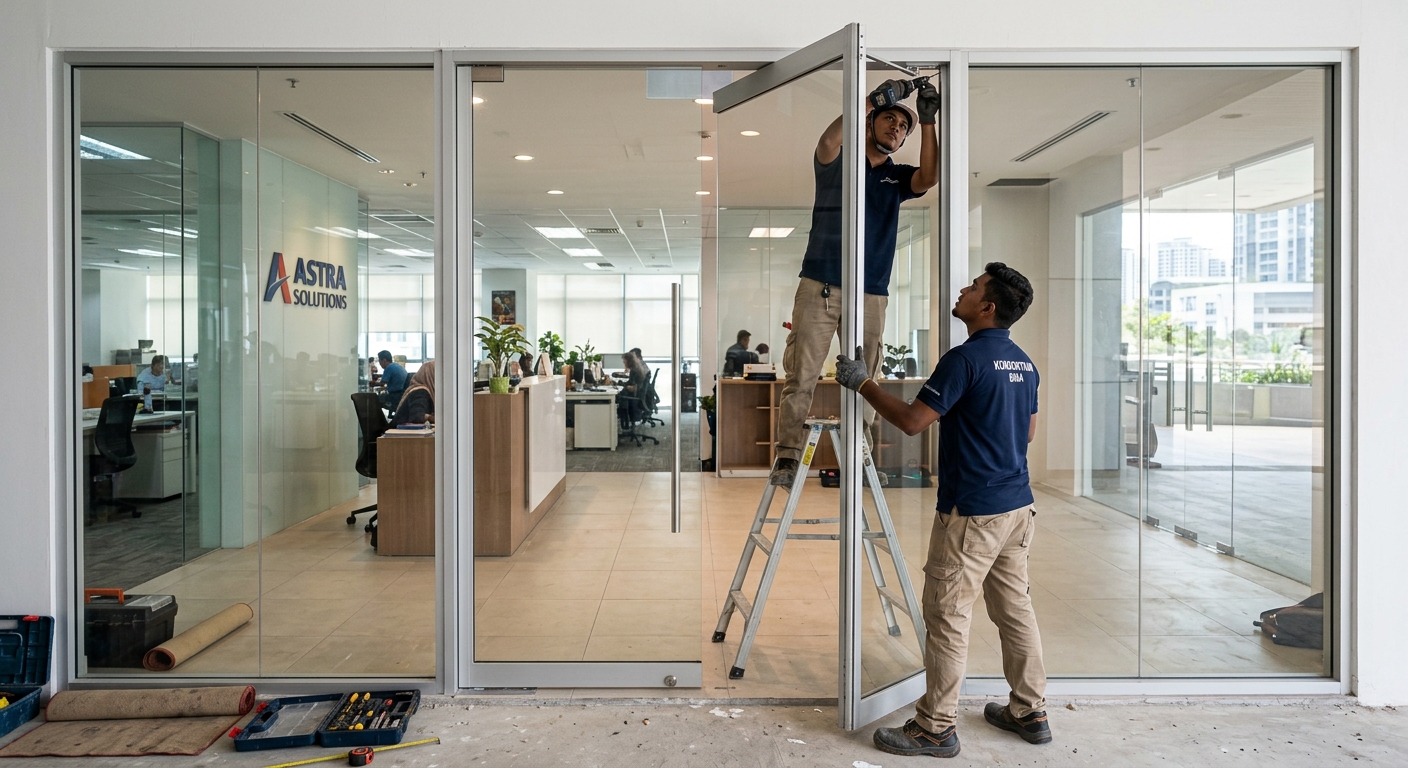 Glass Door dipasang oleh GlassHaus di rumah Malaysia
